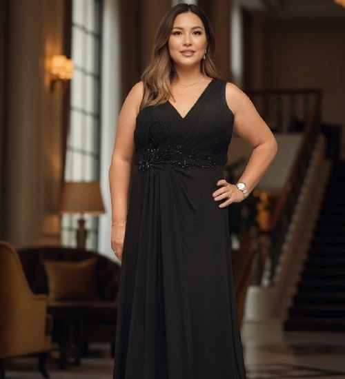 grote maat jurk zwart